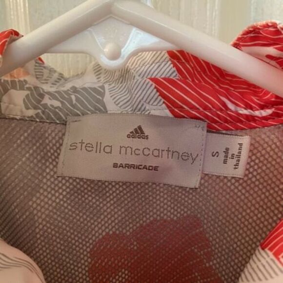 Adidas By Stella McCartney Floral Barricade Windbreaker Jacket Girls Size S 9-10 - Picture 7 of 10